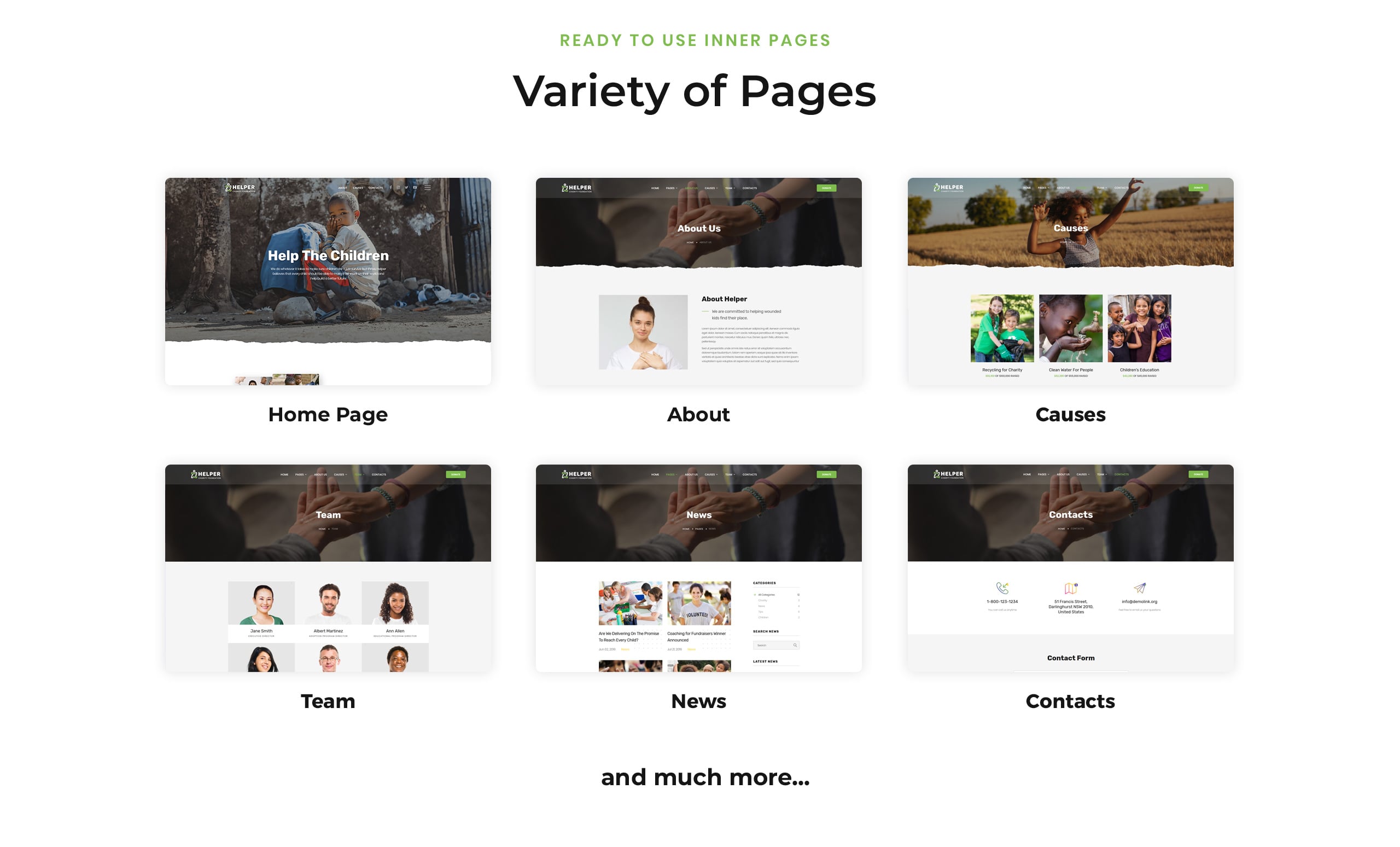 благотворительный фонд многостраничный классический шаблон сайта html5 bootstrap