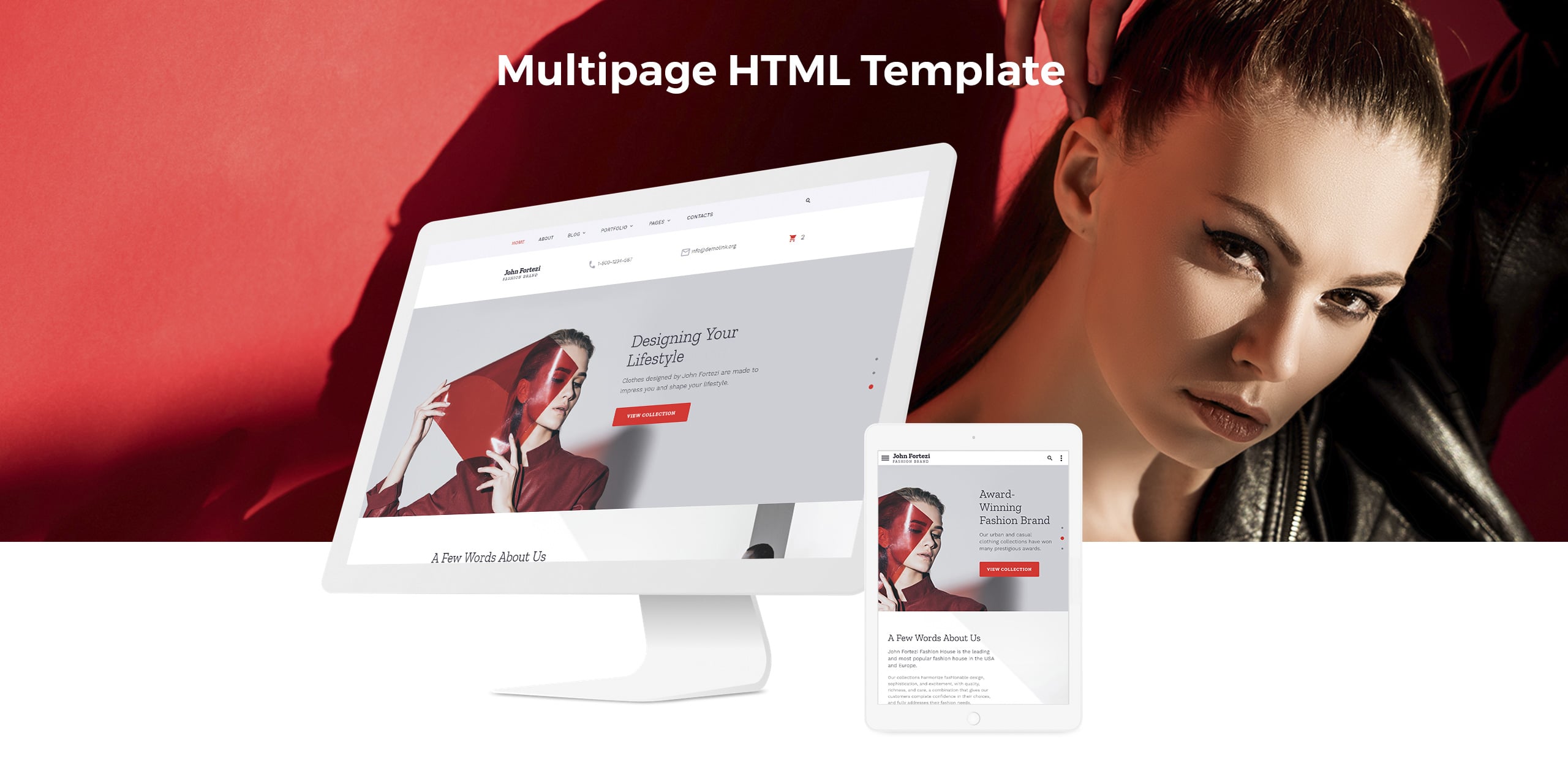 элегантная модная одежда многостраничный html шаблон сайта