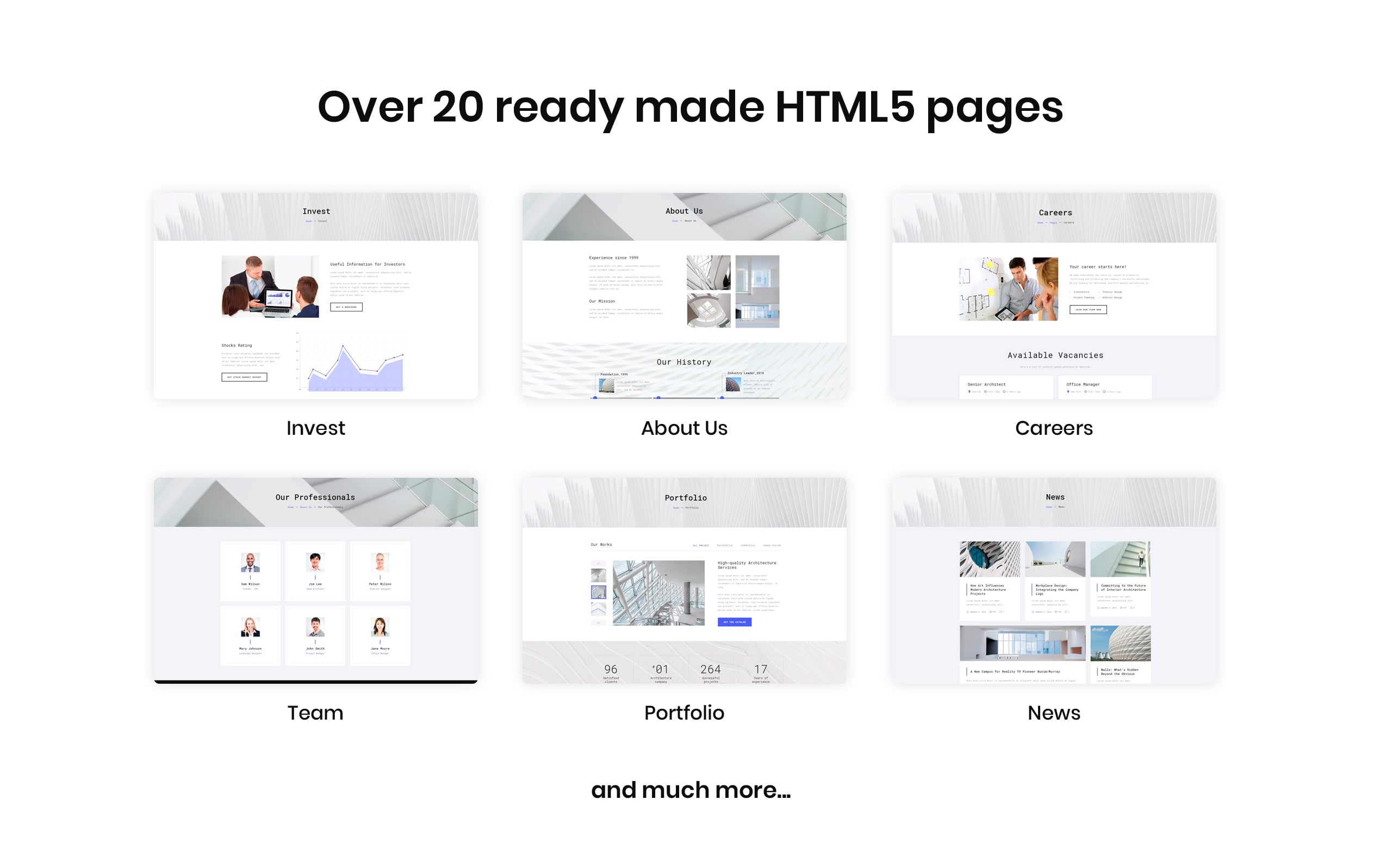 архитектура многостраничный html шаблон сайта