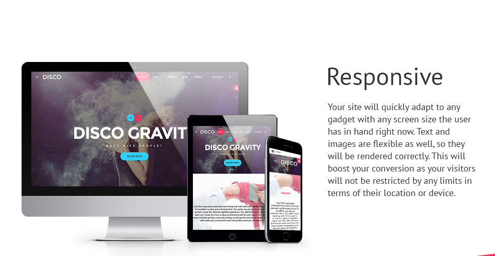шаблон disco gravity joomla