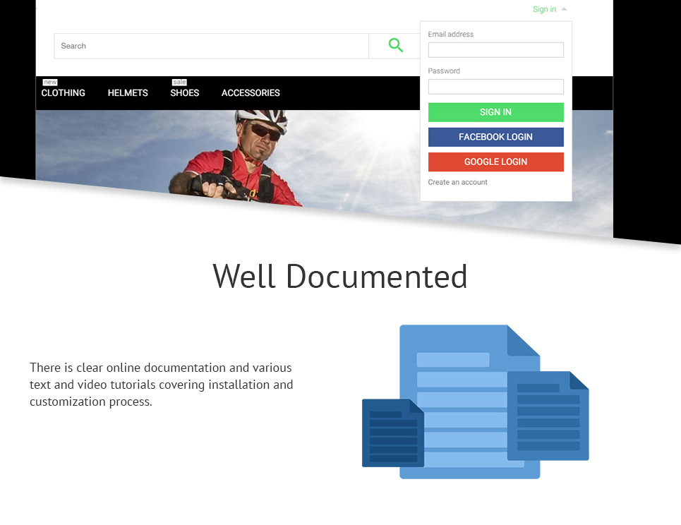 тема bikes prestashop