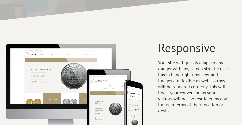 тема магазина монет prestashop