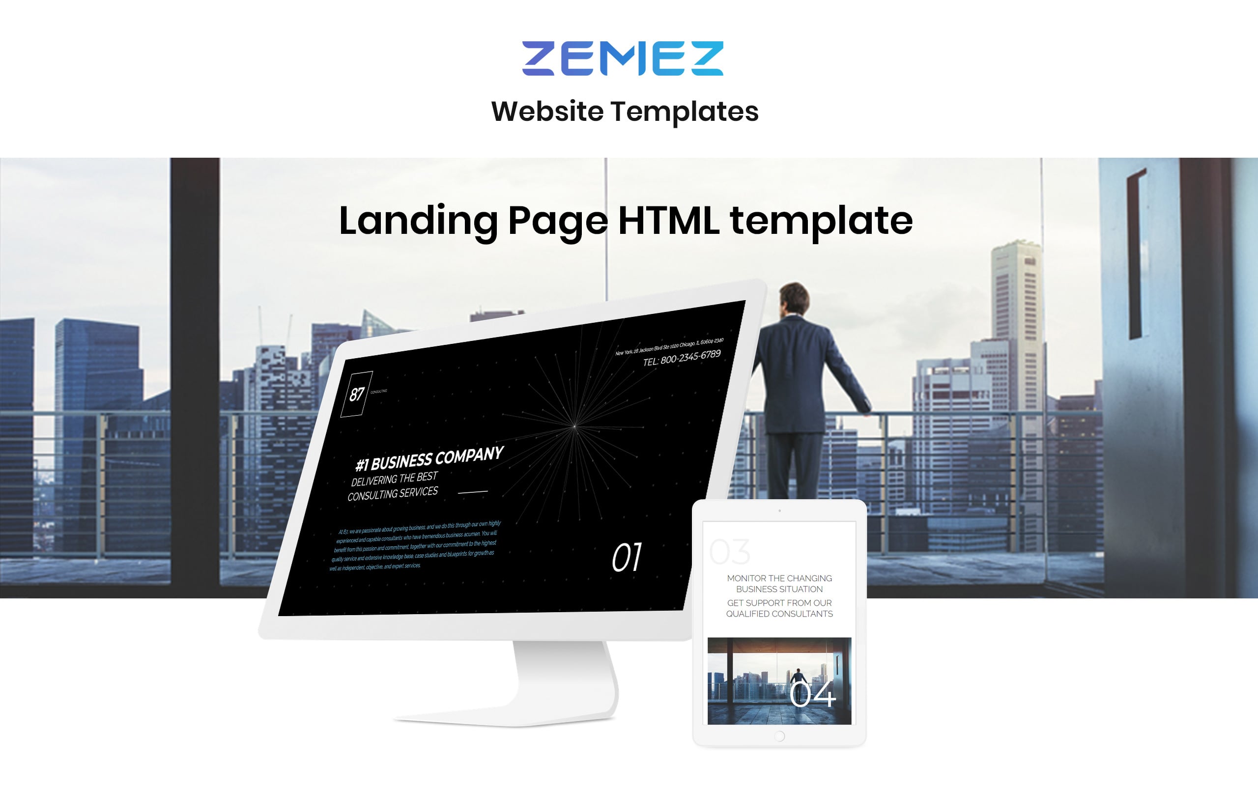 бизнес и корпоративный креативный html-шаблон целевой страницы