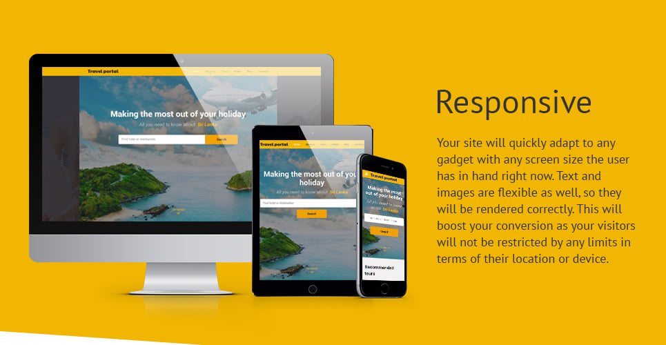 шаблон веб-сайта travel responsive
