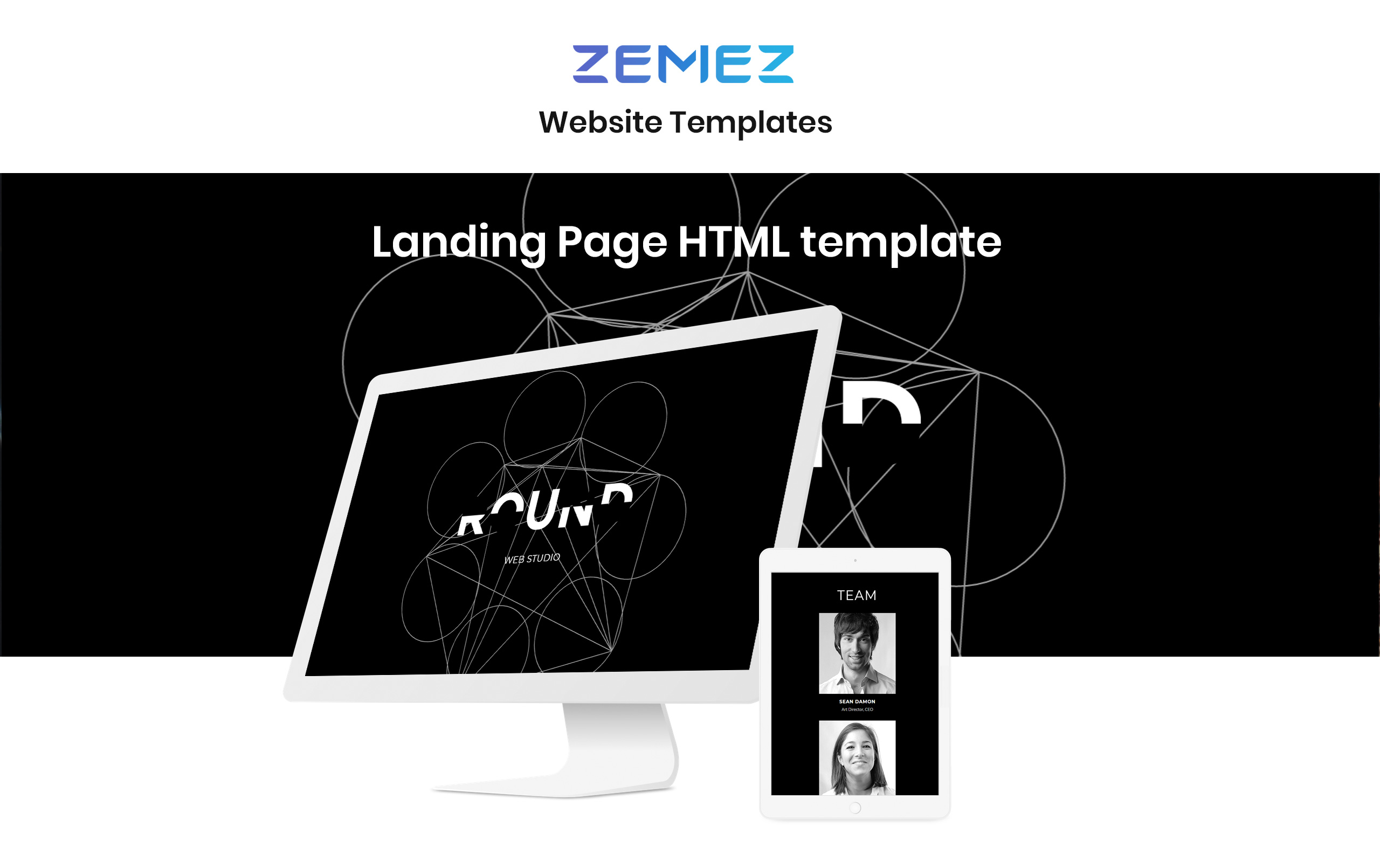 веб-разработка креативного html-шаблона целевой страницы