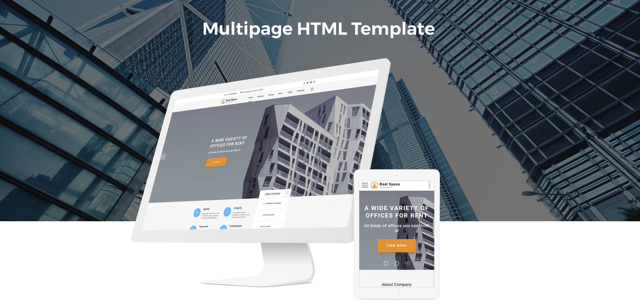 недвижимость современный многостраничный html5 шаблон сайта