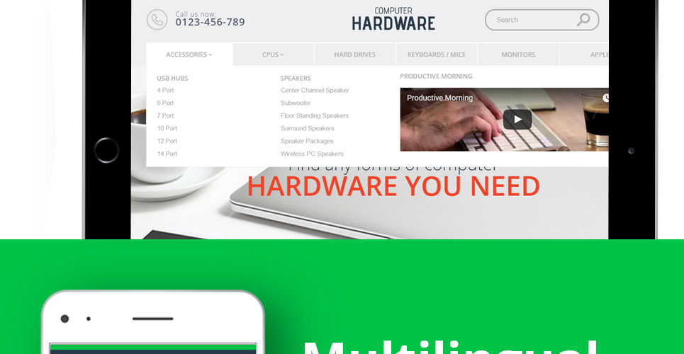 тема prestashop компьютерного оборудования
