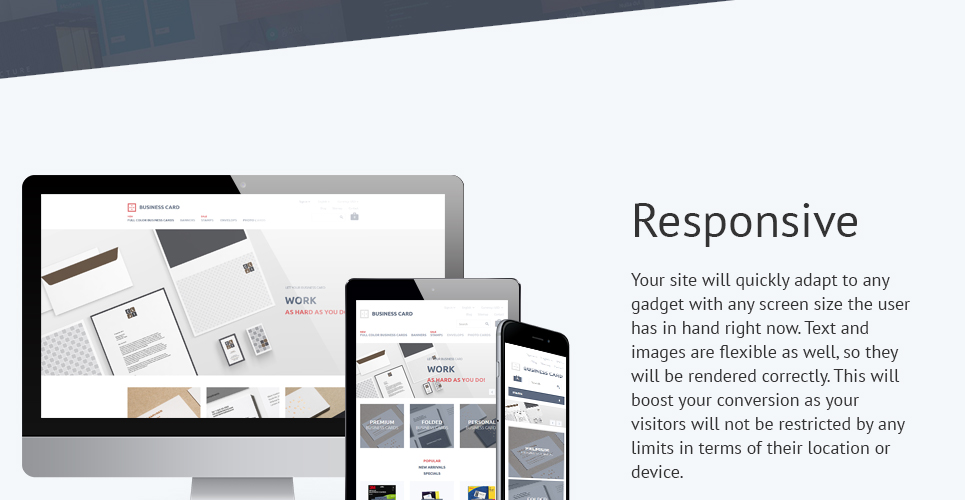 визитная карточка prestashop тема
