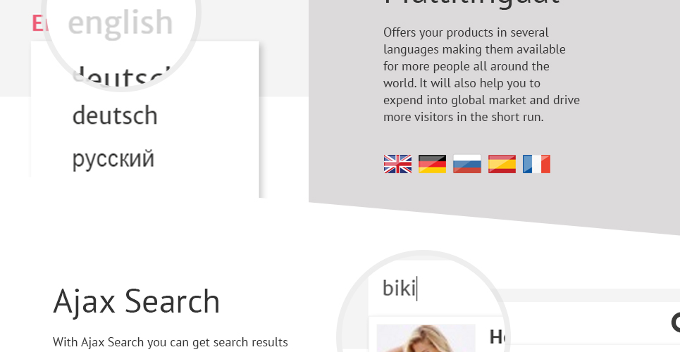 купальники prestashop тема