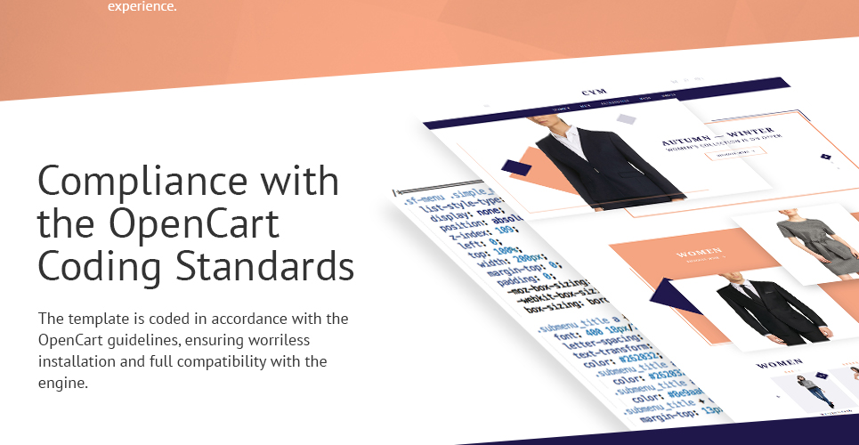 шаблон городской одежды opencart
