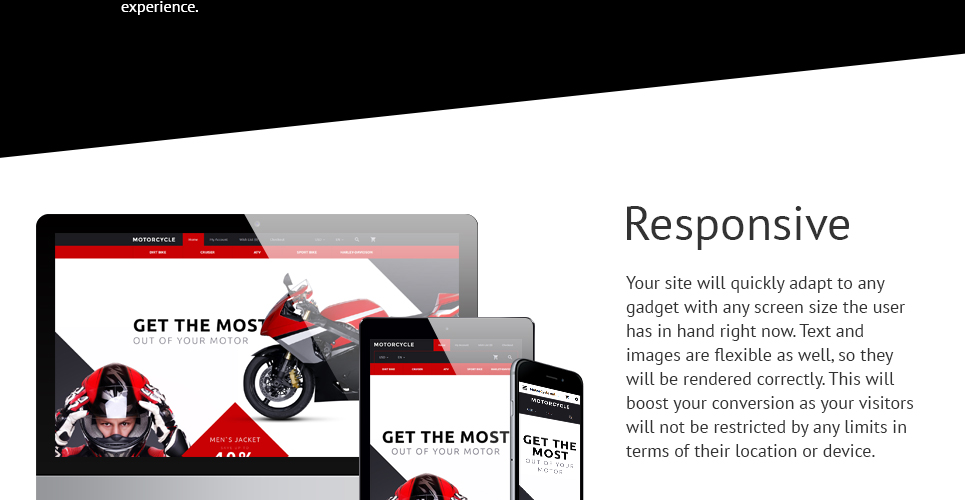 шаблон мотоцикла opencart