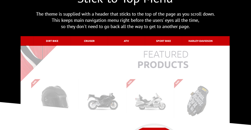 шаблон мотоцикла opencart