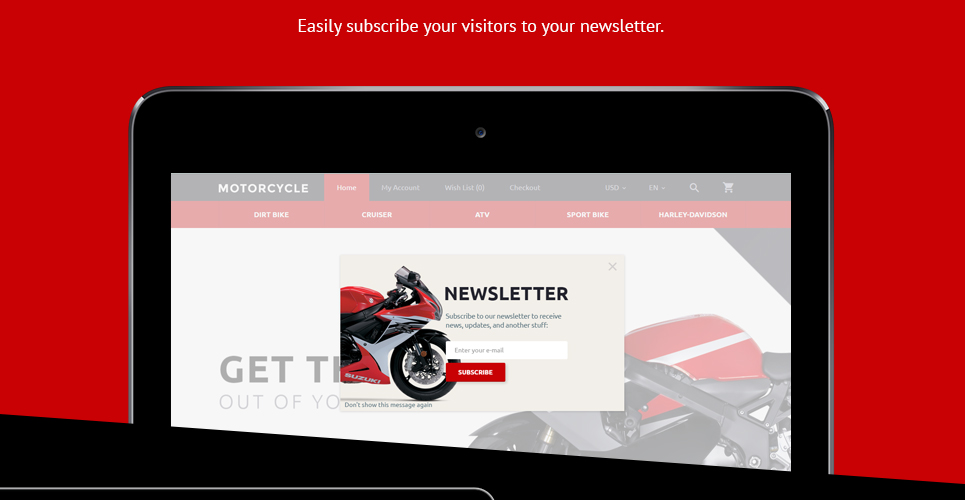 шаблон мотоцикла opencart