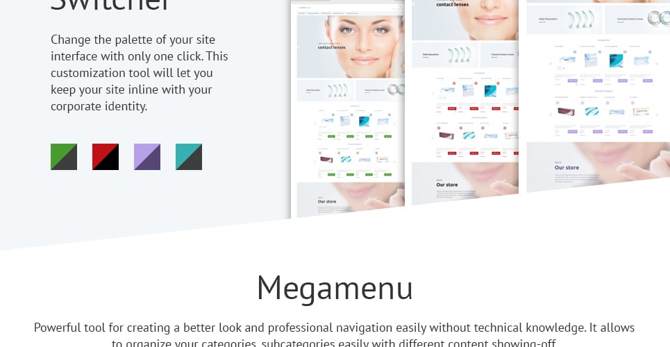 контактные линзы prestashop тема