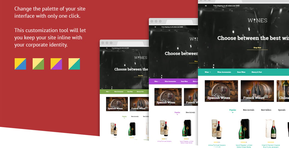 вина prestashop тема