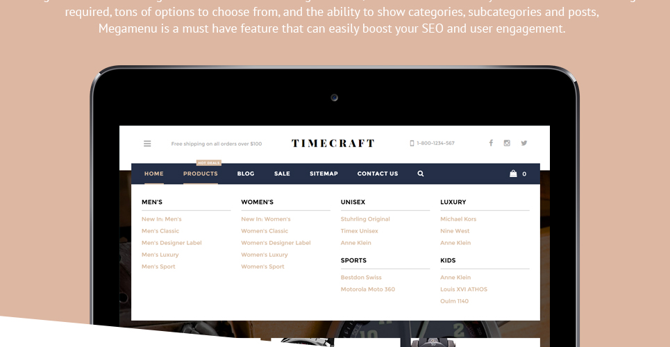 тема time craft shopify