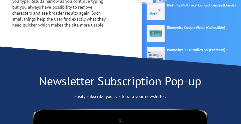 шаблон opencart для контактных линз
