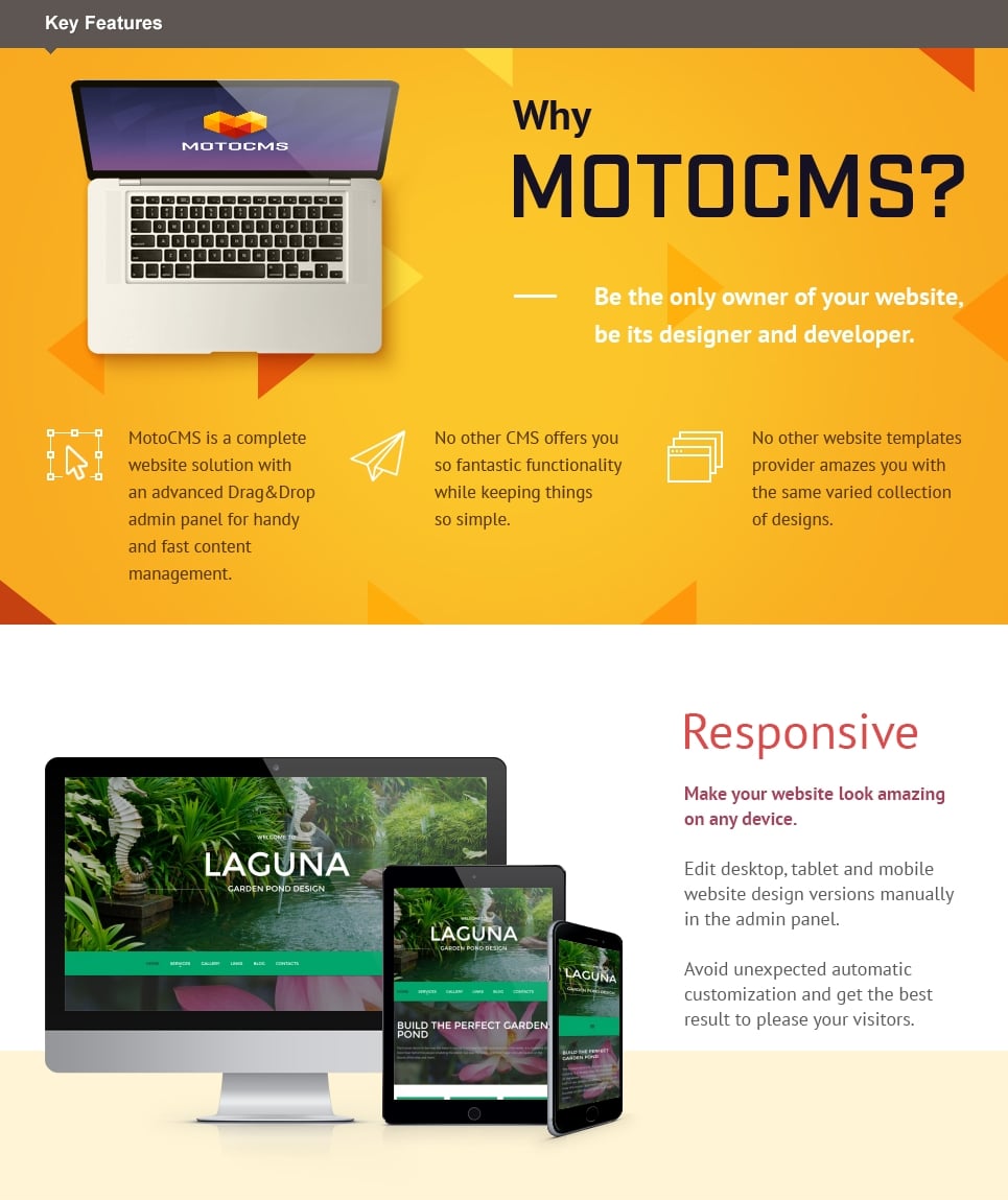 внешний дизайн moto cms 3 шаблон