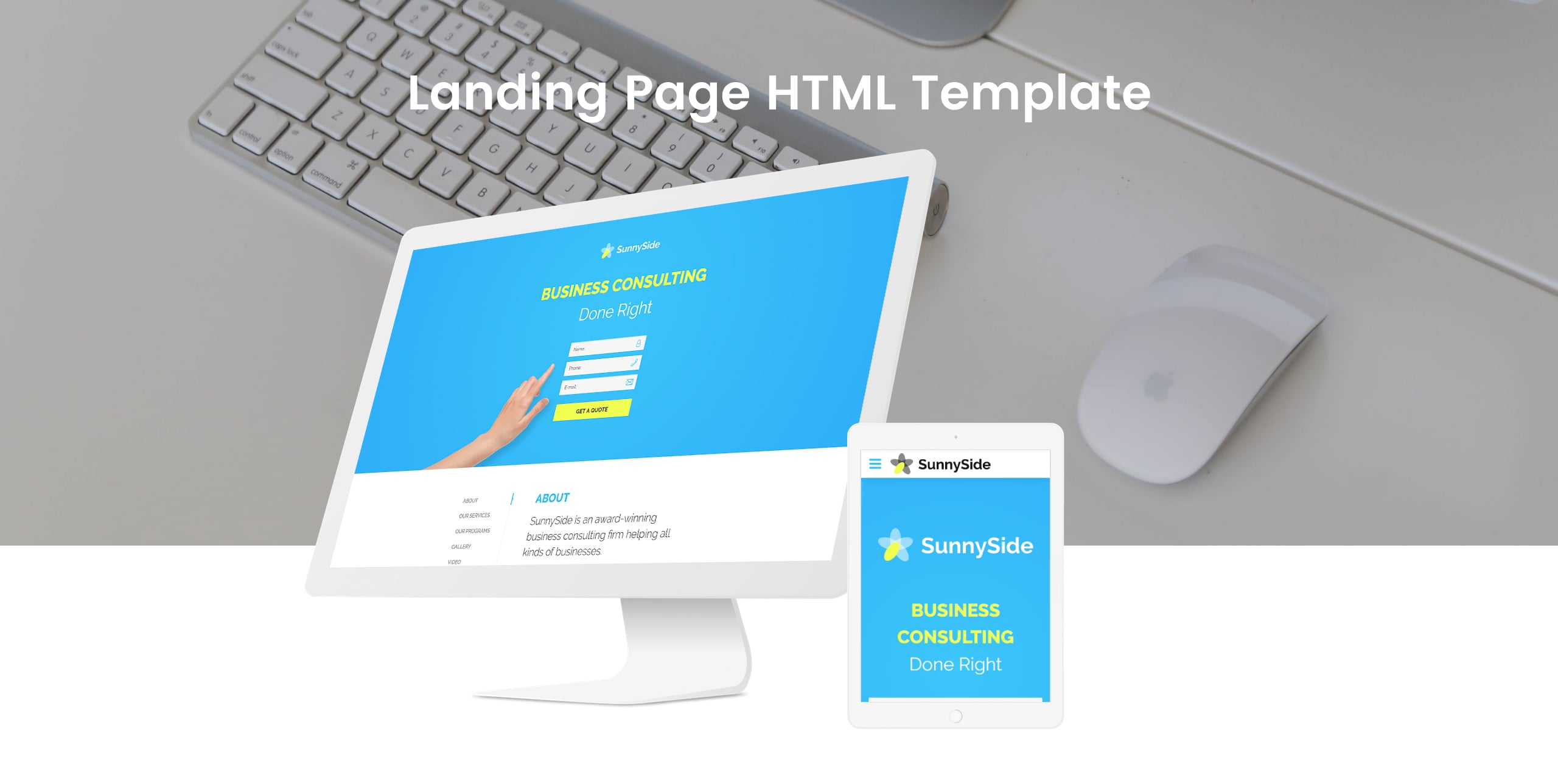 design studio minimal html landing page template