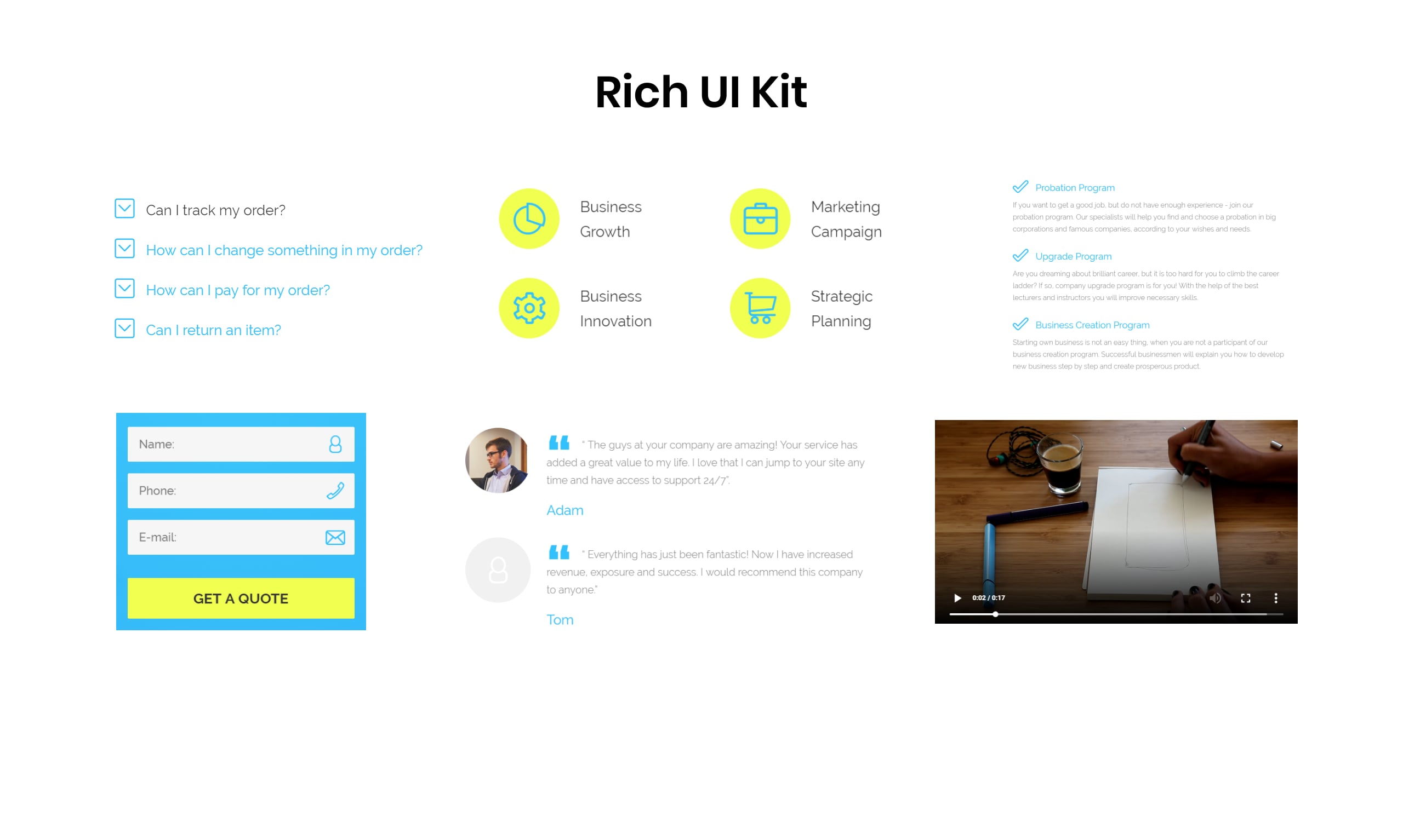 design studio minimal html landing page template