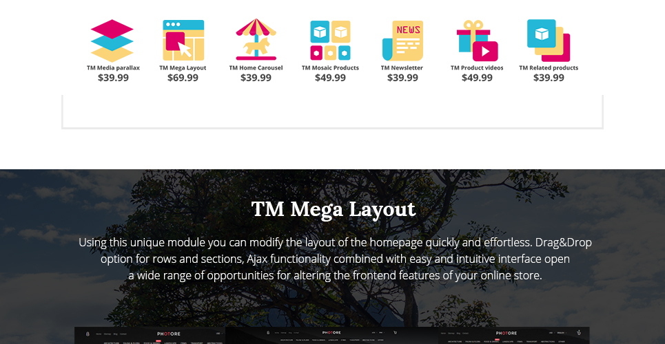 фото со стока prestashop тема