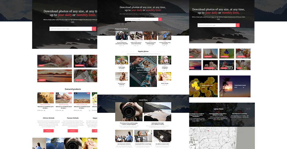 фото со стока prestashop тема