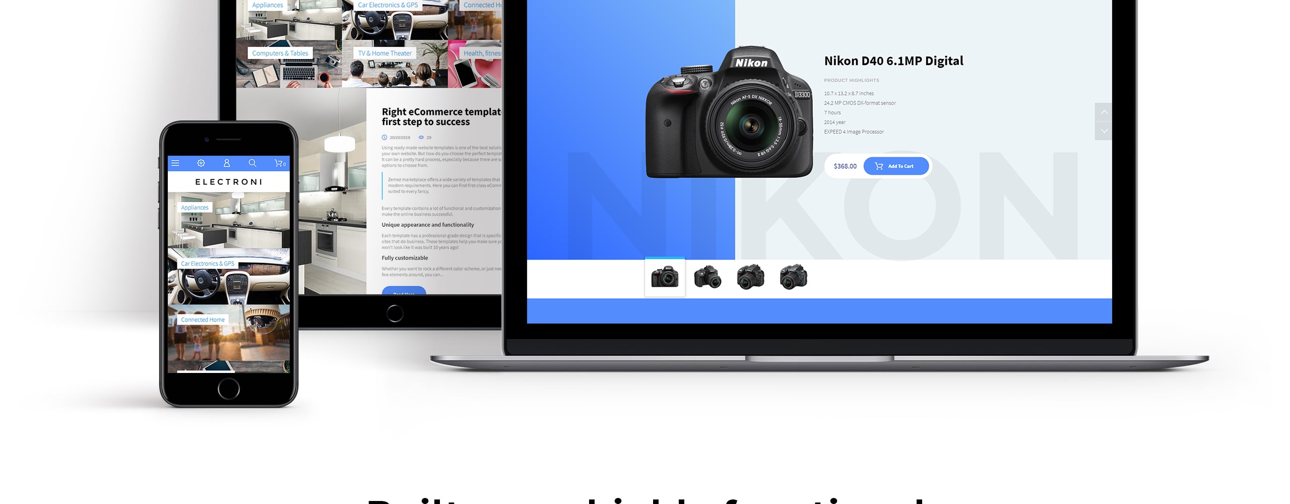 электронные устройства prestashop тема