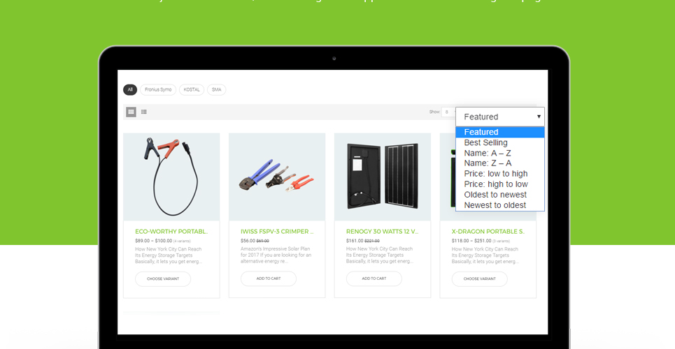 солнечная энергия shopify тема