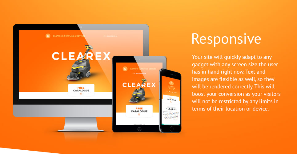шаблон целевой страницы clearex