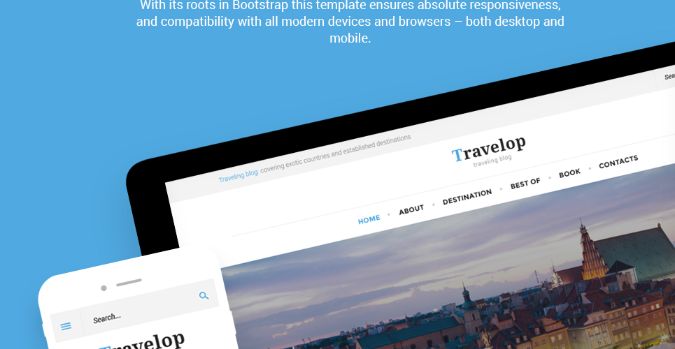 путешествующий блог wordpress тема