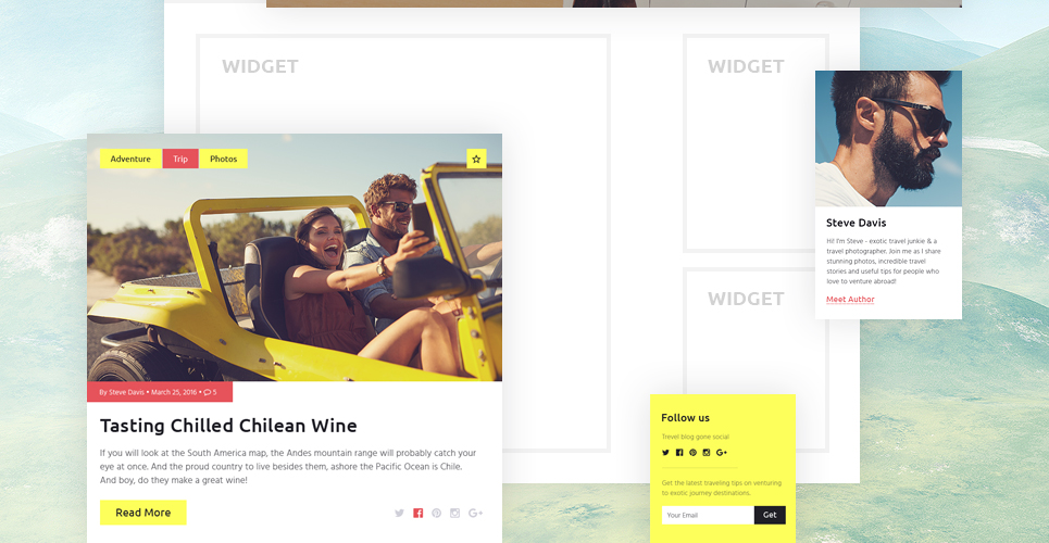 travel blog wordpress тема