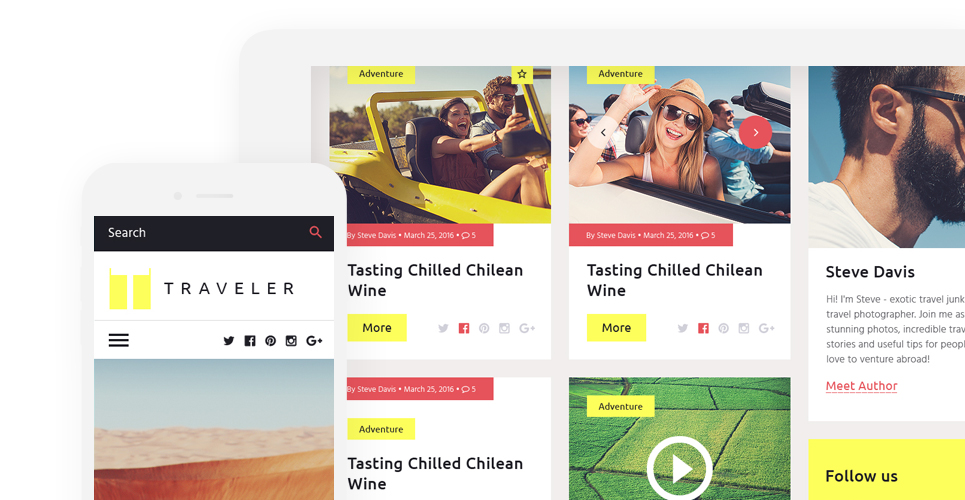 travel blog wordpress тема