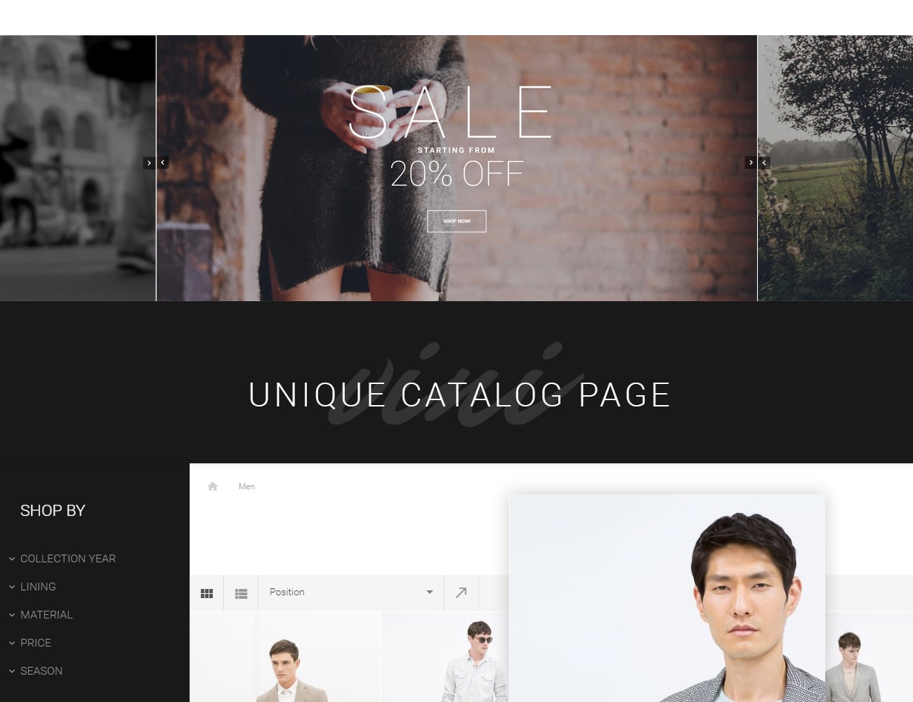 тема модного магазина magento