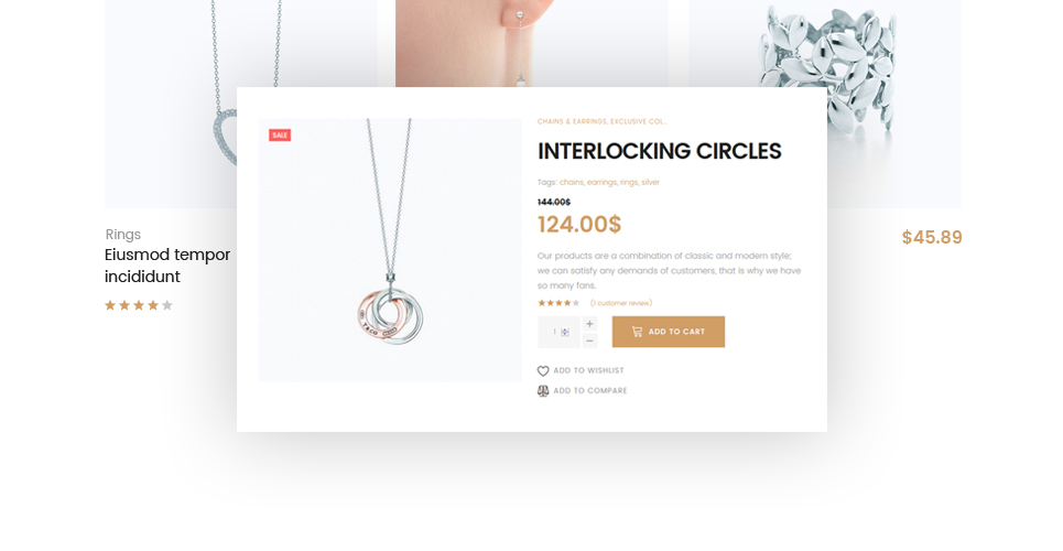 магазин ювелирных изделий и аксессуаров отзывчивая тема woocommerce