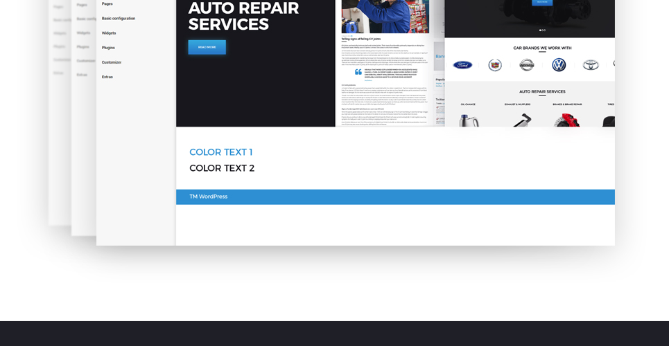 услуги по ремонту автомобилей тема wordpress