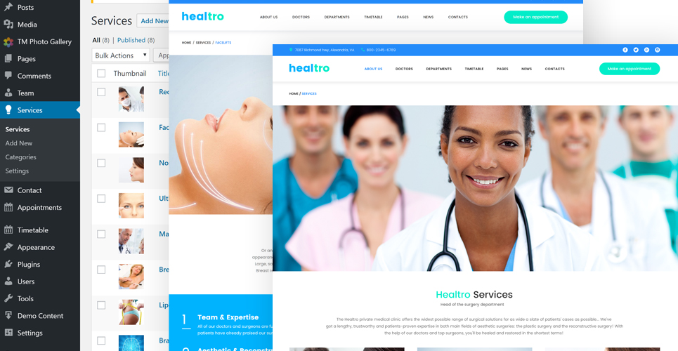 частная медицинская клиника отзывчивая тема wordpress