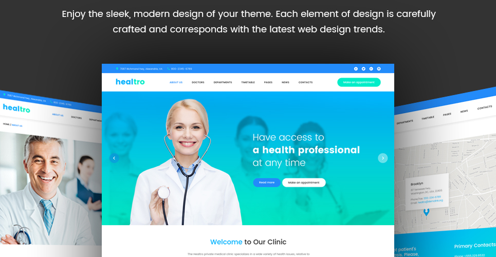 частная медицинская клиника отзывчивая тема wordpress
