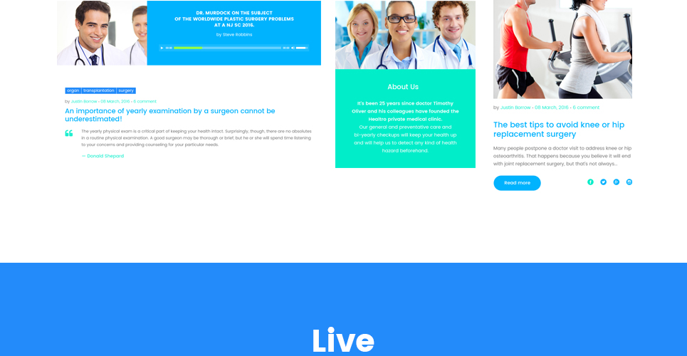 частная медицинская клиника отзывчивая тема wordpress