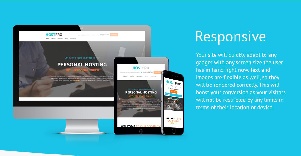 шаблон сайта hostpro