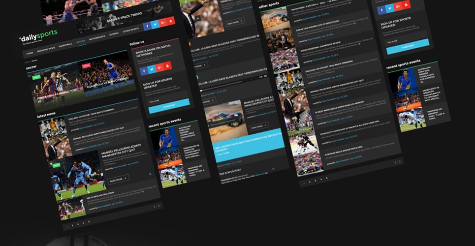 шаблон сайта dailysports