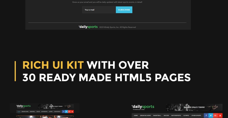 шаблон сайта dailysports