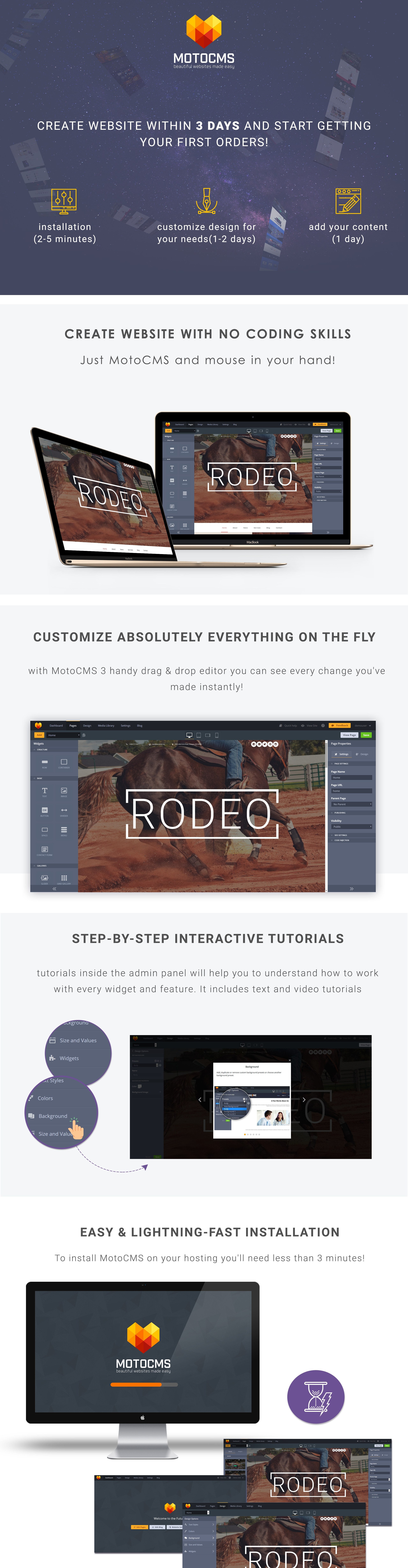 шаблон horse moto cms 3