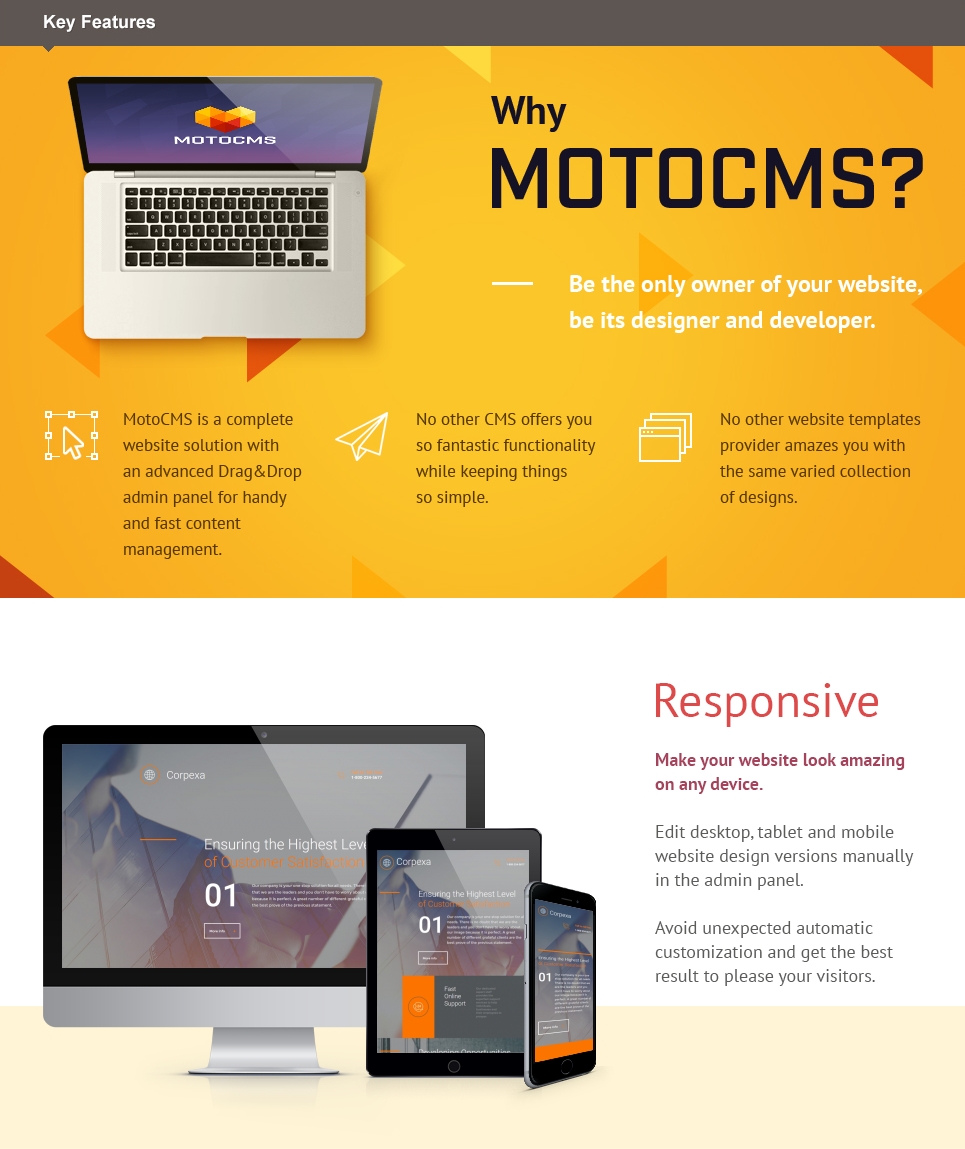 бизнес и услуги moto cms 3 шаблон