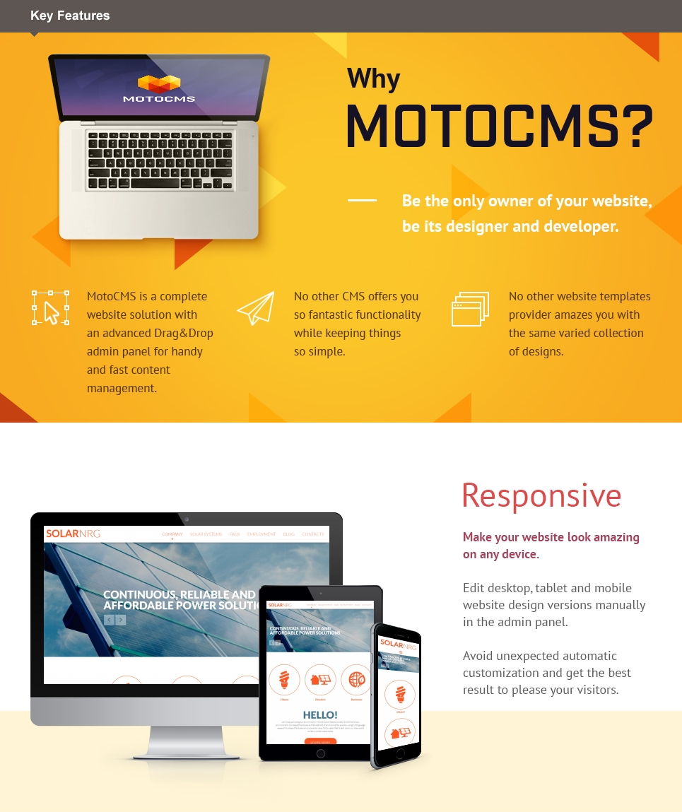 солнечная энергия moto cms 3 шаблон