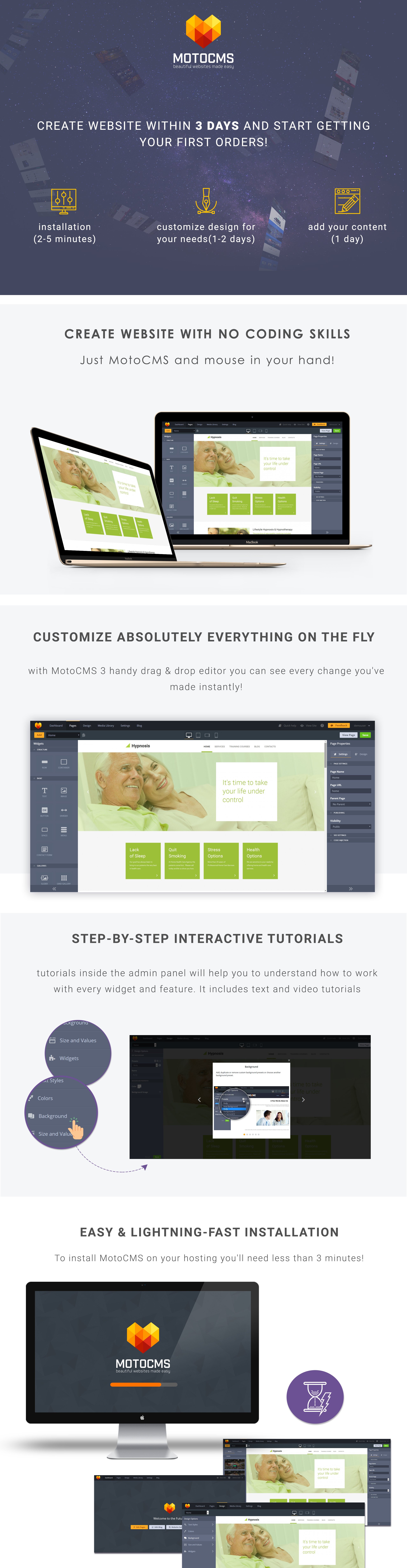шаблон hypnotherapy moto cms 3