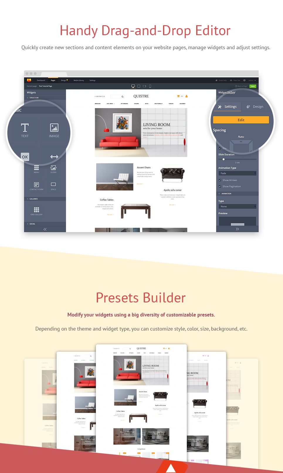 шаблон электронной коммерции furniture motocms