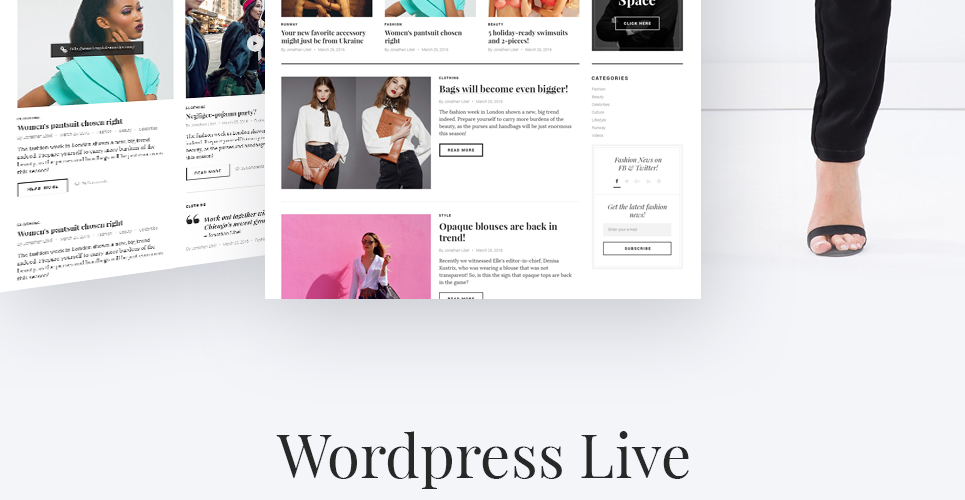 модный блог и журнал wordpress тема