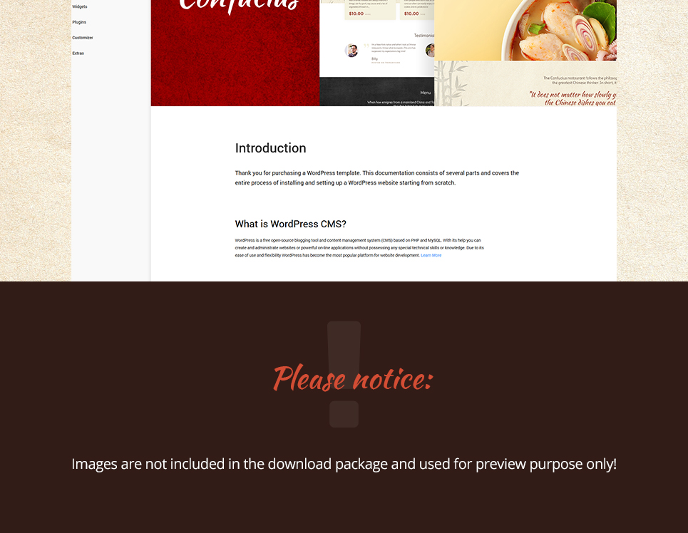китайский ресторан отзывчивая тема wordpress