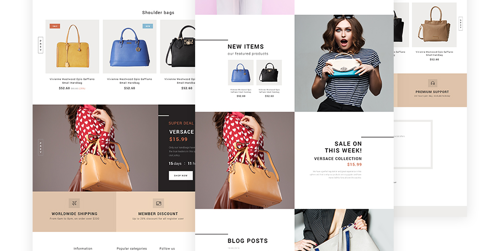 сумочка отзывчивая тема prestashop