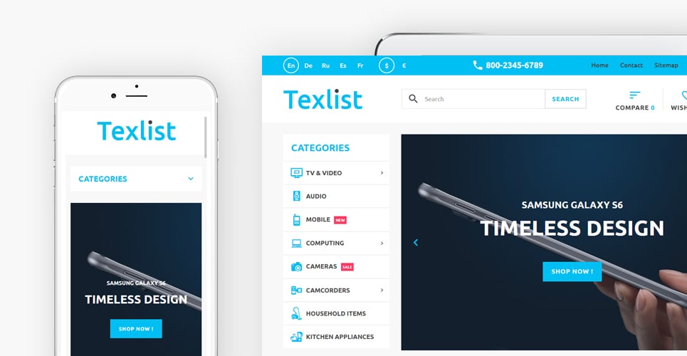 тема texlist prestashop
